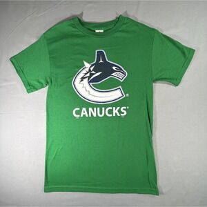Vancouver Canucks short‎ sleeve green T-Shirt men's small Fits XS w/issue New